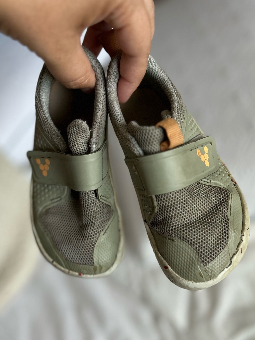 Vivo Barefoot Kids Olive Green Slip-On Athletic Shoes - 24